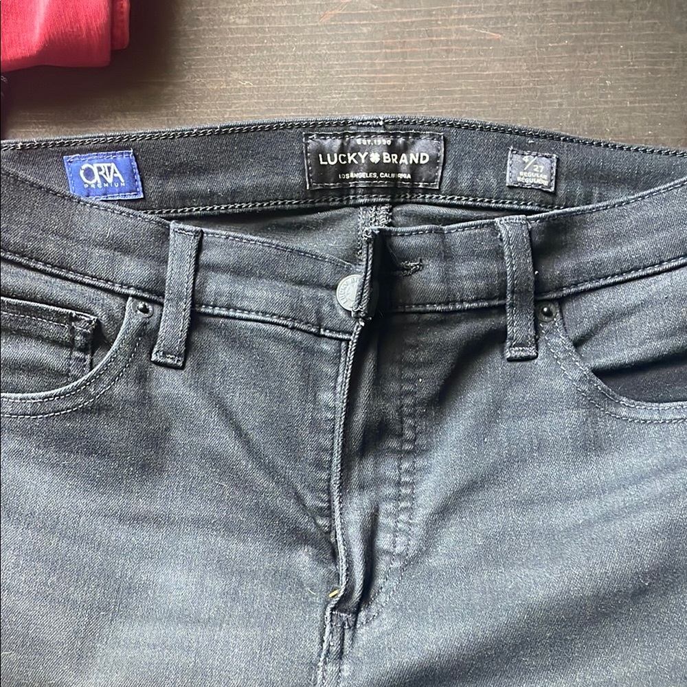 Lucky Brand Black Slim Straight Jeans